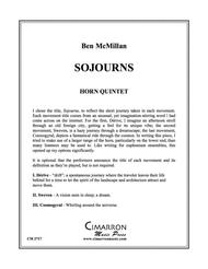 Sojourns Sheet Music by Ben McMillan