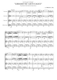 "Libiamo ne' lieti calici" (Brindisi) for Clarinet Quartet Sheet Music by Giuseppe Verdi