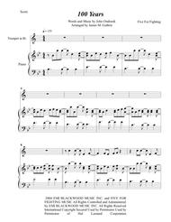 Five For Fighting: 100 Years for Trumpet & Piano Sheet Music by Five for Fighting