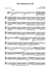 Quartet K.138 Sheet Music by Wolfgang Amadeus Mozart