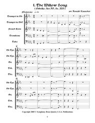 Shakespearean Music for Brass Quintet Sheet Music by Traditional songs