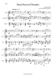 Sleep wayward thoughts for flute alto flute and guitar Sheet Music by John Dowland