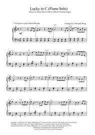 Lucky (Jason Mraz) - Piano Solo in C Key (With Chords) Sheet Music by Jason Mraz & Colbie Caillat