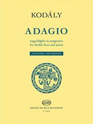 Adagio for double bass and piano Sheet Music by Zoltan Kodaly
