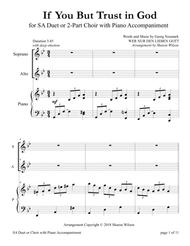 If You But Trust in God to Guide You (for SA Duet with Piano accompaniment) Sheet Music by Georg Neumark