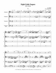 Eight Little Fugues for Four Trombones BWV 553-560 Sheet Music by Bach