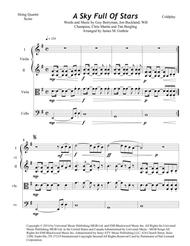 Coldplay: A Sky Full Of Stars for String Quartet Sheet Music by Coldplay