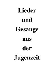 Lieder und Gesange - bassoon and piano Sheet Music by Gustav Mahler