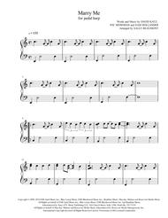 Marry Me - Train - Pedal Harp Solo Sheet Music by Train