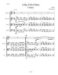 A Sky Full Of Stars for String Quartet Intermediate/Advanced Sheet Music by Coldplay