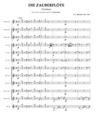 Overture from the opera "The Magic Flute" for Saxophone Ensemble Sheet Music by Wolfgang Amadeus Mozart