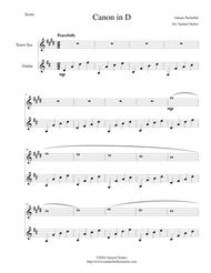 Pachelbel's Canon in D - for Bb tenor sax and guitar Sheet Music by Johann Pachelbel