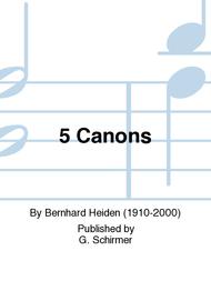 5 Canons Sheet Music by Bernhard Heiden