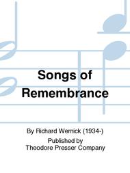 Songs of Remembrance Sheet Music by Richard Wernick