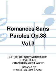 Romances Sans Paroles Op.38 Vol.3 Sheet Music by Felix Bartholdy Mendelssohn