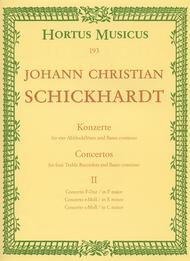 Sechs Konzerte for 4 Treble Recorders and Basso continuo Sheet Music by Johann Christian Schickhardt