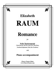 Romance for Solo Instrument with Piano Accompaniment Sheet Music by Elizabeth Raum
