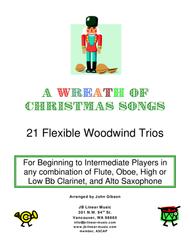 A Wreath of Christmas Songs - easy woodwind trios Sheet Music by Traditional