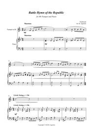 Battle Hymn of the Republic - a Jazz Arrangement - for Trumpet and Piano Sheet Music by Folk Song