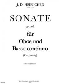 Sonate g-moll : fur Oboe (Flote oder Violine) und Basso continuo Sheet Music by Johann David Heinichen