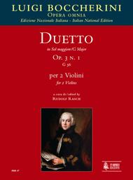 Duetto Op. 3 No. 1 (G 56) in G Major Sheet Music by Luigi Boccherini