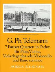 7th Paris Quartet D major TWV 43:D3 Sheet Music by Georg Philipp Telemann