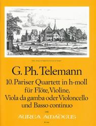 10th Paris Quartet B minor TWV 43:h2 Sheet Music by Georg Philipp Telemann