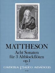 Acht Sonaten op. 1 Sheet Music by Johann Mattheson