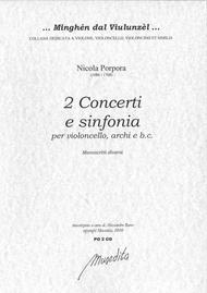 2 Cello Concertos e 1 Sinfonia (Manuscript diversi) Sheet Music by Nicola Porpora