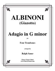 Adagio in G minor for Four Trombones Sheet Music by Albinoni/Giazotto