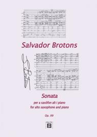 Sonata for alto saxophone and piano Sheet Music by Salvador Brotons