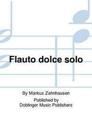 Flauto dolce solo Sheet Music by Markus Zahnhausen