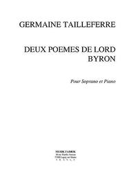 Deux Poemes de Lord Byron Sheet Music by Germaine Tailleferre