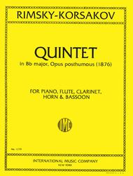 Quintet in B flat major for Flute