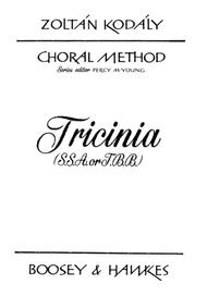 Tricinia Hungarica Sheet Music by Zoltan Kodaly
