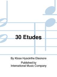 30 Etudes Sheet Music by Klose Hyacinthe Eleonore