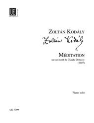 Meditations on A Theme of Debussy Sheet Music by Zoltan Kodaly