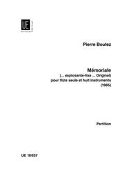 Memoriale Explosante Sheet Music by Pierre Boulez