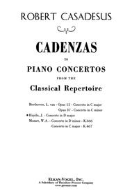 Concerto In C K467 - Piano - Cadenzas Only Sheet Music by Wolfgang Amadeus Mozart