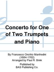Concerto for One of Two Trumpets and Piano Sheet Music by Francesco Onofrio Manfredini