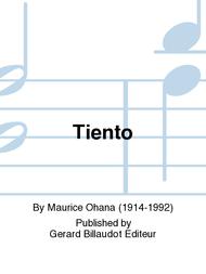 Tiento Sheet Music by Maurice Ohana