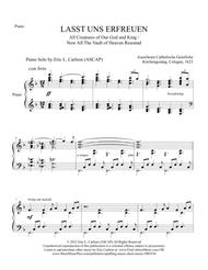 Now All The Vault Of Heaven Resounds - Piano Solo by Eric Carlson Sheet Music by Geistliche Kirchengesang