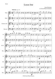 Locus Iste for wind quartet Sheet Music by Anton Bruckner