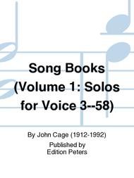 Song Books (Volume 1: Solos for Voice 3-58) Sheet Music by John Cage