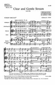 Clear and Gentle Stream Sheet Music by Gerald Finzi