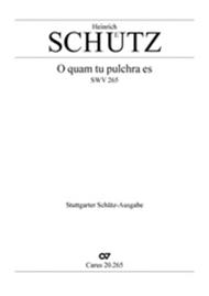 O quam tu pulchra es; Veni de Libano Sheet Music by Heinrich Schutz