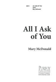 All I Ask of You Sheet Music by Mary McDonald