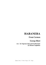 HABANERA - From the "Carmen" by Bizet - Arr. for Soprano and. SATB Choir Sheet Music by Georges Bizet