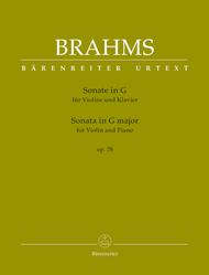 Sonata for Violin and Piano G major op. 78 Sheet Music by Johannes Brahms