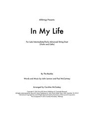 In My Life - Violin and Cello Duet Sheet Music by The Beatles